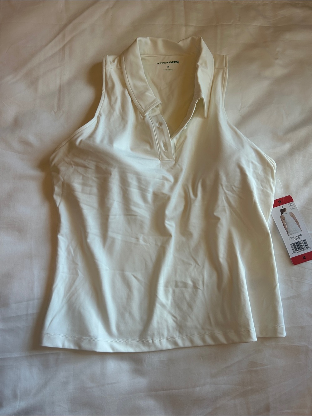 Tretorn Women's Sleeveless Polo Tank in White